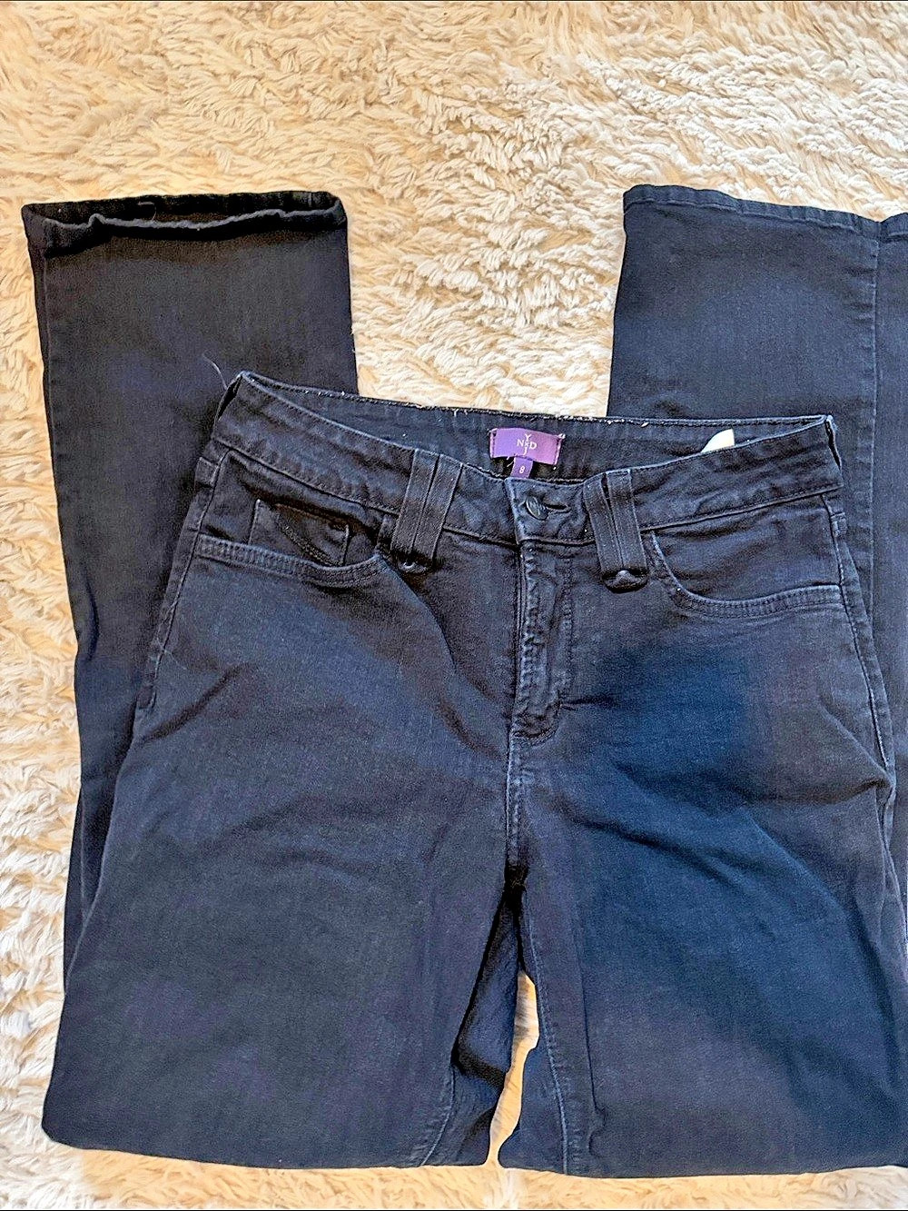 Nydj Straight Leg Jeans Black Size 8